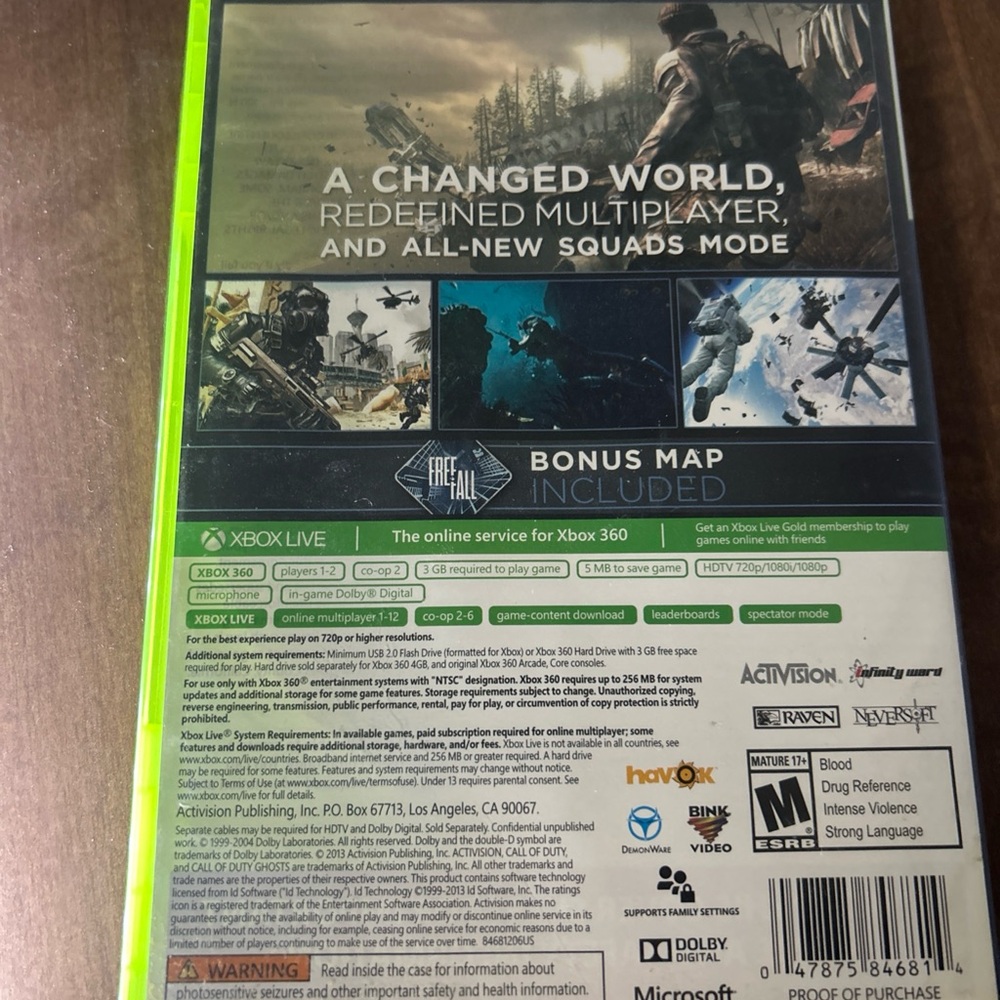Call of Duty: Ghosts for Xbox 360 - 2 disk set - Picture 2 of 4